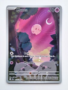 Munna 116/086 Illustration Rare Holo Black Bolt English Pokemon - Pack Fresh - Picture 1 of 2