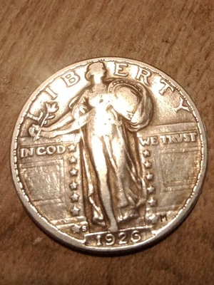 1926 S Standing Liberty Quarter.  Bold Date XF-AU  Great Eye Appeal, Beautiful  - Image 1 of 2