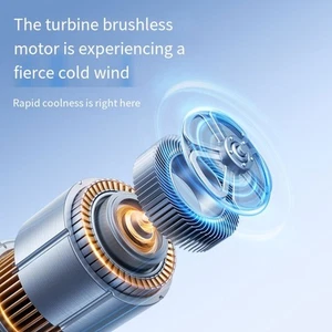 Portable Mini Handheld Fan with USB Rechargeable and 199 Airflow Speeds - Afbeelding 1 van 5