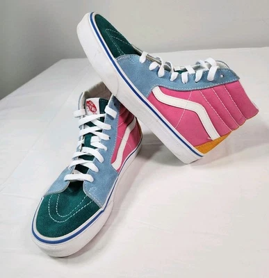 Zapatos VANS SK8-Hi bloques de colores multibrillantes club náutico para hombres EE. UU. 7 mujeres 8,5 gamuza Foto 1 de 4
