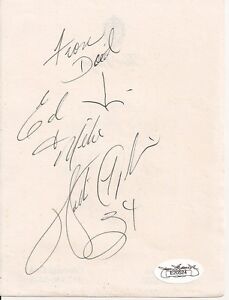 WALTER PAYTON AUTOGRAPHED SIGNED JSA CUT NOTE PAPER CHICAGO BEARS HOF