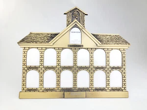 Vintage Brass Brick School House Picture Frame K-12 by Lillian Vernon MORGAN - Picture 1 of 13