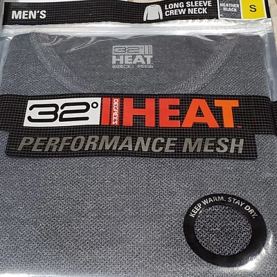 CAMISETA HOMBRE PEQUEÑA NEGRA 32 GRADOS RENDIMIENTO TÉRMICO MALLA CAPA BASE MANGA LARGA Foto 1 de 4