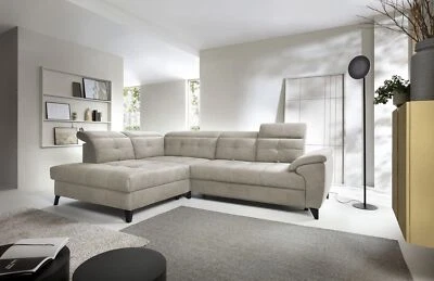Ecksofa Fernando mit Relaxfunktion und Bettfunktion Eckcouch mit Schlaffunktion - Bild 1 von 4