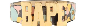 BAPE Cotton Candy Camo Multicolor Leather Belt Vintage Nigo Size M 2005 - Picture 1 of 8