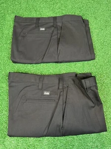 Lot 2 Cintas Comfort Flex Black Cargo Work Pants Size 42x30 #270-35 Relaxed Fit - Picture 1 of 5