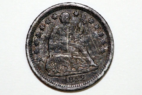 1852-O Seated Liberty Silver Half 1/2 Dime that Grades NET Extra Fine (SHD487) Cover