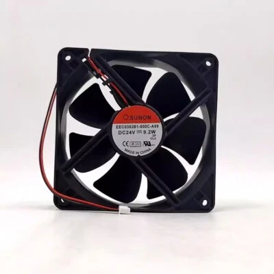 SUNON EEC0382B1-000C-A99 12038 DC24V 9.2W 12CM 2-Pin Silent Cooling Fan - Image 1 of 2