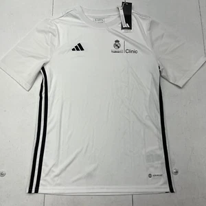 Adidas White / Black Aeroready Soccer Shirt Short Sleeve Unisex Youth XL (15-16Y - Picture 1 of 8
