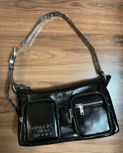 Marge Sherwood Outpocket Hobo schwarz glänzend einfache Tasche authentisch Korea/schnell - Bild 1 von 1