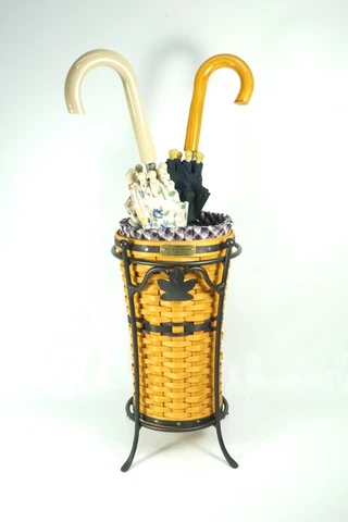 Longaberger Umbrella Basket 2003-2004 J W Collection Miniature COMPLETE Combo Cover