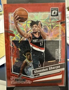 Shaedon Sharpe #170 Red Scope Prizm 2023-24 Donruss Optic Basketball - Bild 1 von 2