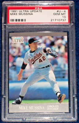 1991 Mike Mussina rookie #U-4 Ultra Update PSA 10 Baltimore Orioles - Image 1 of 3