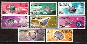 ZY1338 FUJEIRA série 8 timbres oblitérés:le cosmos, divers satellites - Photo 1/1