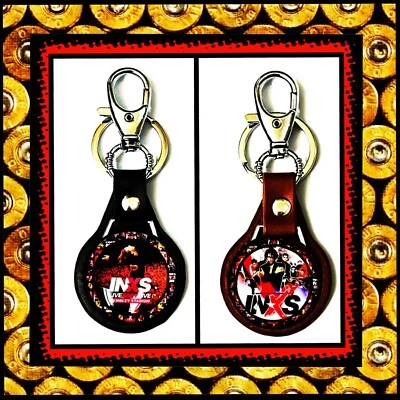 INXS 🇦🇺 ORIGINAL SIN  🦘TWO LEATHER KEYCHAINS 🐨 - Image 1 of 3