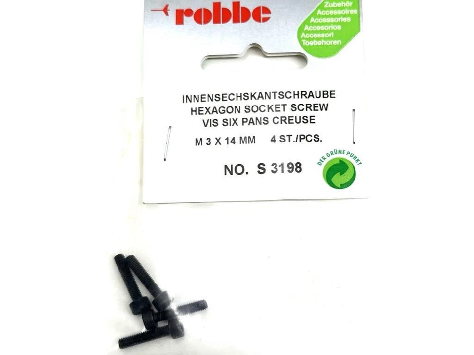 Robbe Sockel Schrauben M3 X 14mm (4) :S-3198 - Bild 1 von 1