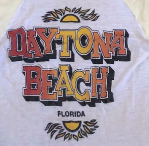 Vintage 80s Daytona Beach Florida 1980s Travel Tourism tee t-shirt Size XSmall - Picture 1 of 4