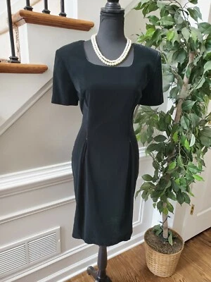 Vestido Vintage Londres Verde Acetato y Rayón Manga Corta Hasta la Rodilla Talla 10 Foto 1 de 4