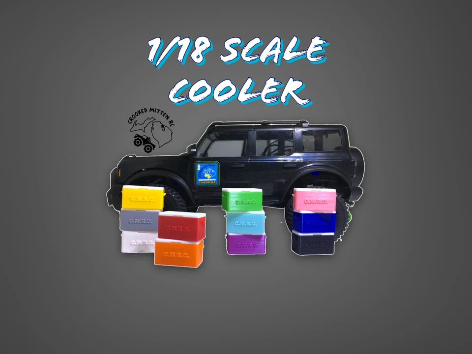 Cooler with Snapping Lid for Traxxas TRX-4M or any RC Crawler (1/18 Scale) - Image 1 of 1