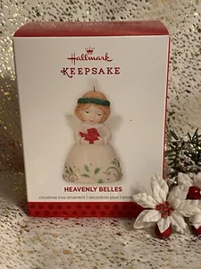 2013 Hallmark Ornament HEAVENLY BELLES #1 First in Series PORCELAIN ANGEL BELL - Picture 1 of 6