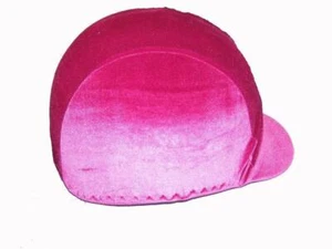 Ecotak velvet lycra helmet cover - Magenta Ecotak - Picture 1 of 1