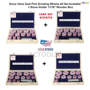 NEW Sioux Valve Seat Pink Grinding Wheel All Set Available + 11/16" Stone Holder - Picture 1 of 58