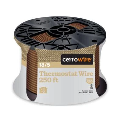 250 ft. 18/5 Brown Solid Copper CL2R Thermostat Wire - Image 1 of 4