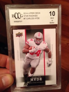 2014 Upper Deck Star Rookies #7 Carlos Hyde BCCG 10 MINT. GEM 49'ers - Picture 1 of 1