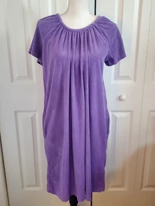 Vintage Medium Terry Swim Cover Up Dress Beach Cruise House Dress Pockets READ - Picture 1 of 7