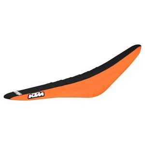2007-2010 KTM SX-SXF Seat Cover Gripper Enjoy MFG ORANGE SIDE/BLACK TOP #61 LOGO - Picture 1 of 1