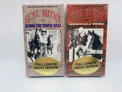 Gene Autry in Mexicali Rose & Beyond The Purple Hills 2 VHS Tapes NEW SEALED - Image 1 of 4