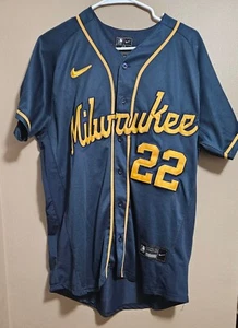 Christian Yelich Medium 40 Authentic Nike Brewers 50th Anniversary Jersey - Picture 1 of 4