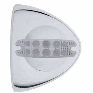 (SET!!) Peterbilt Chrome Headlight Turn Signal Cover with LED Marker Lights - Picture 1 of 1