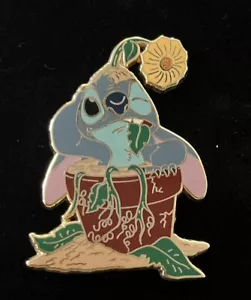 Disney Shopping Stitch Fun mit Blumen Eimer RAR Pin 2008 LE 250 - Bild 1 von 5