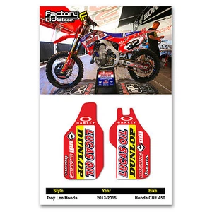 2013-2016 Honda CRF 450 TLD Fork Guards dirt bike graphics by ENJOY MFG - Picture 1 of 5