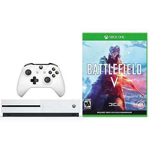 Microsoft Xbox One S 1TB Konsolenpaket mit Battlefield V - Weiß