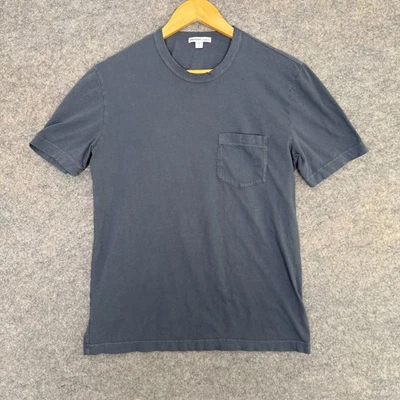 James Perse Lightweight Jersey Pocket Tee Shirt Mens Small 1 Blue Cotton USA - Image 1 of 4