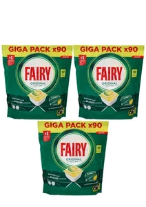 270 Pastiglie Lavastoviglie Fairy Original Platinum Limone Detersivo In Capsule - Imagen 1 de 3