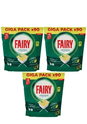 270 Pastiglie Lavastoviglie Fairy Original Platinum Limone Detersivo In Capsule