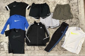 Lot of 9 Nike & Adidas Youth Soccer Training Gear Clothing, Size Medium  - Picture 1 of 1