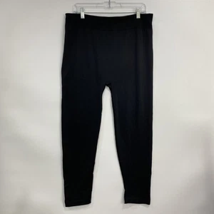HUE Women's Leggings Plus Size 2X Black Brushed Seamless High Rise - Picture 1 of 7