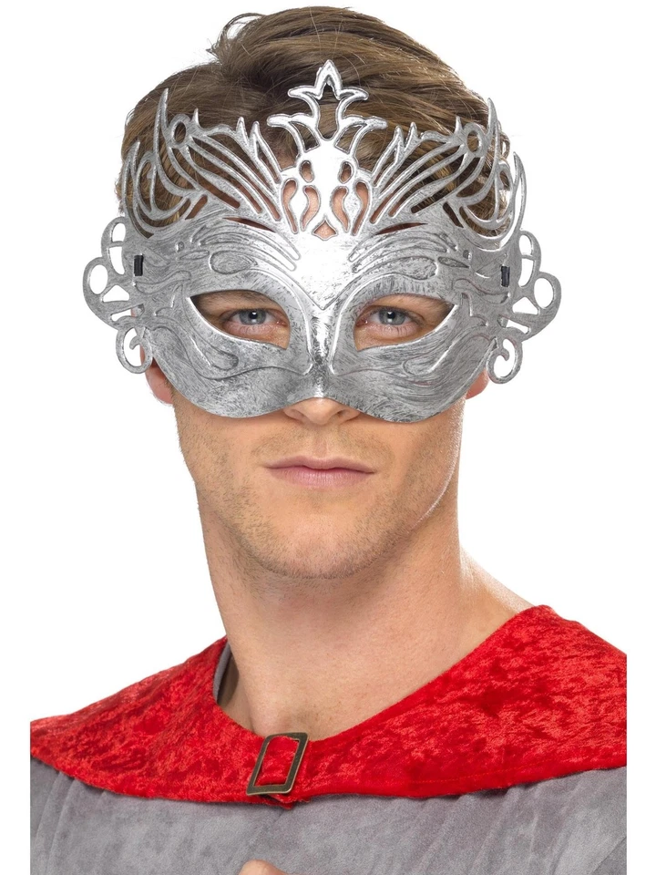 Smiffys Colombina Silver Mask, Silver - Immagine 1 di 4