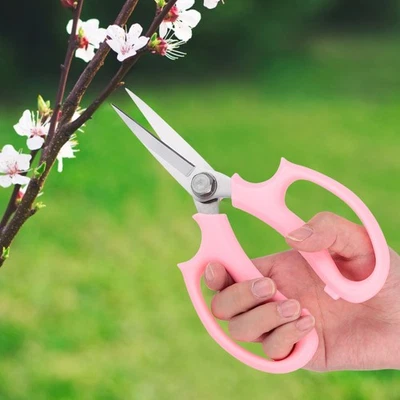 Multifunctional Floral Scissors Pruning Shears Flower Cutting Scissors(Pink) ZS - Image 1 of 4