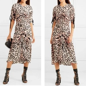Alice McCall Animale Ruched Silk Crepe Ruched Dress 2 NEW - Picture 1 of 9