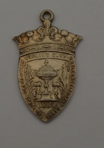 Royal Caledonian Curling Club Sterling Silver Fob Medal Scottish 1835? Hallmark - Picture 1 of 2