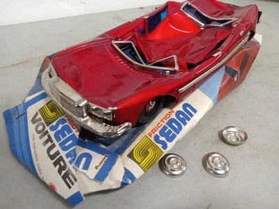  Crushed  vintage tin friction car  Mercedes  - Image 1 of 4