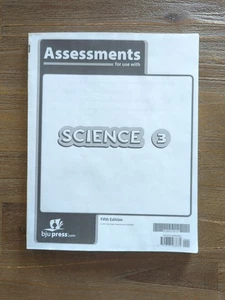 BJU Press Science 3 Fifth Edition Assessments, New (No Answer Key) - Picture 1 of 1