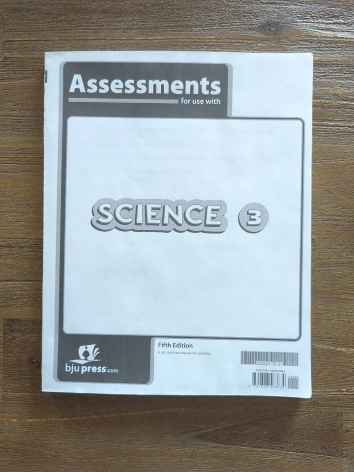 BJU Press Science 3 Fifth Edition Assessments, New (No Answer Key) - Image 1 of 1