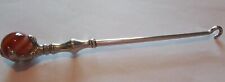 Antique Victorian Silver Plated  Button Hook  Stone Ball In Claw Of Eagle 12cm 