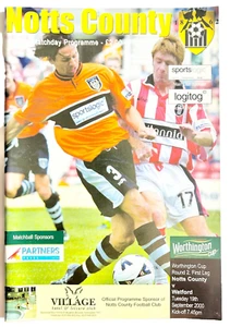 Notts County v Watford Worthington Cup 2nd Rnd 1st Leg Prog- 19th September 2000 - Picture 1 of 2